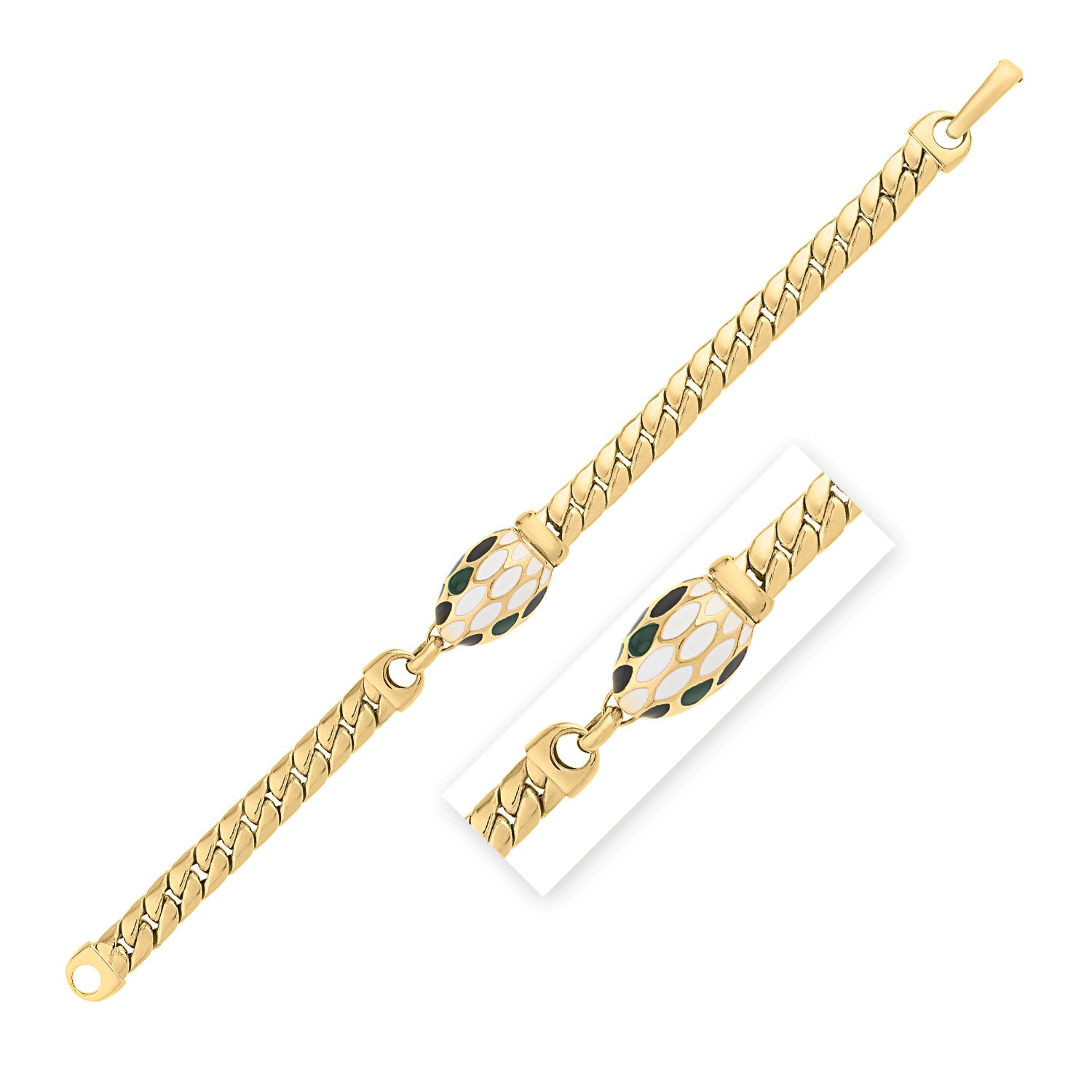 Le Serpent Curb Link in 14KT Yellow Gold