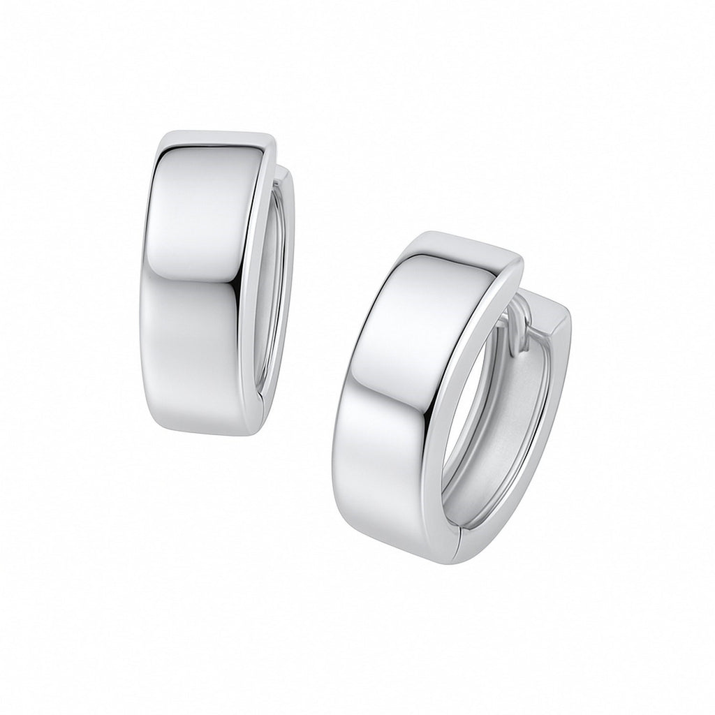 Snuggable Hoop in 14K White Gold