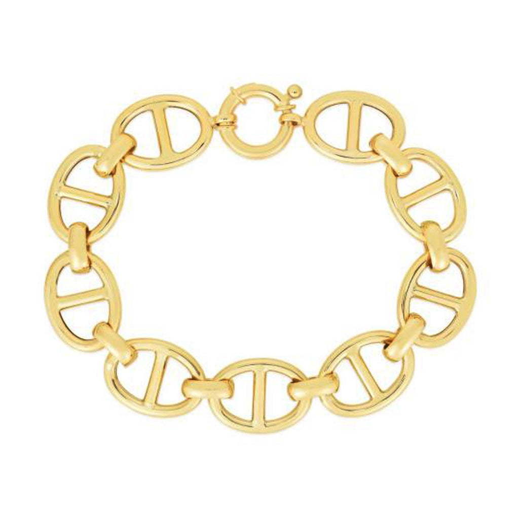 High Polish Mariner Link in 14KT Yellow Gold