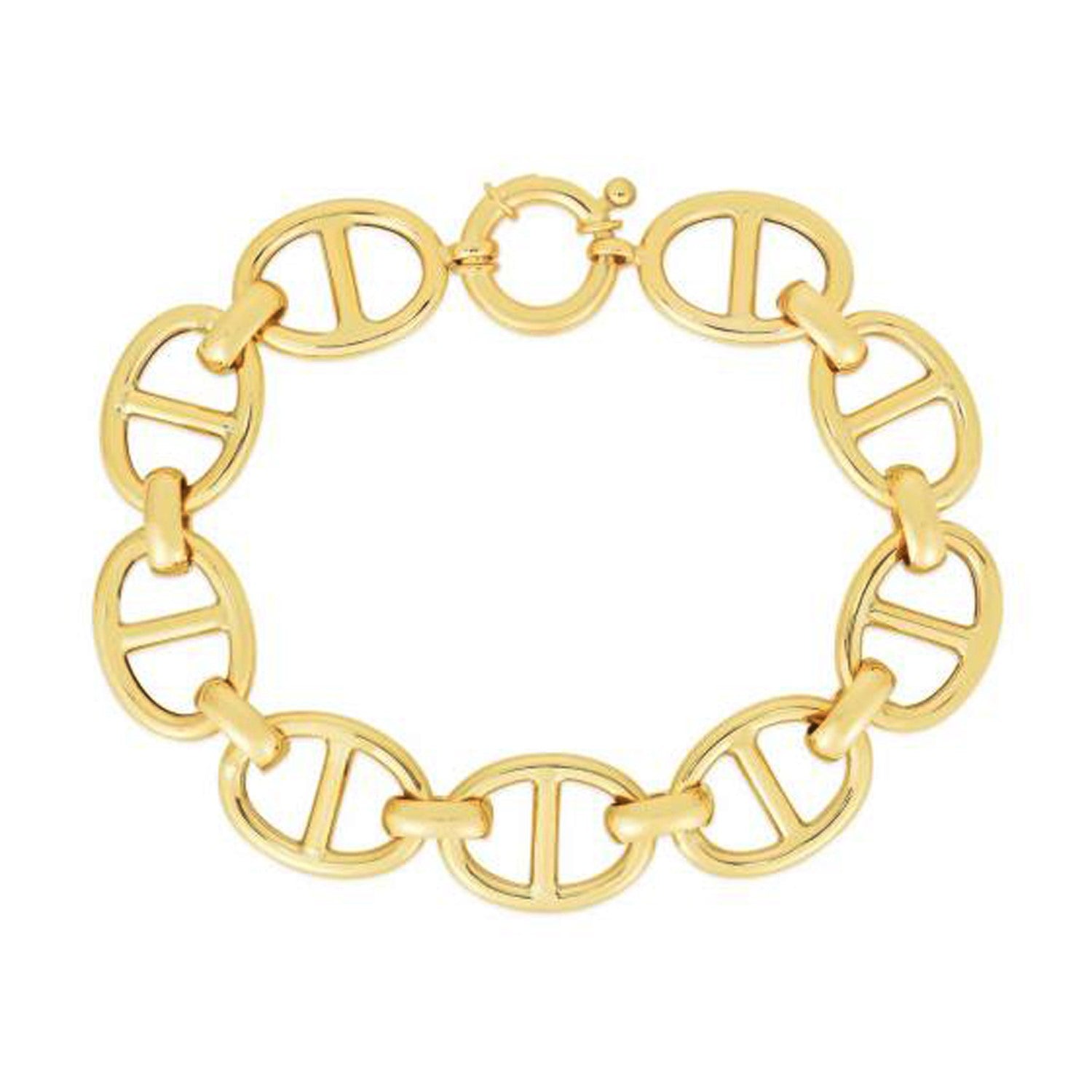 High Polish Mariner Link in 14KT Yellow Gold