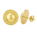 Roman Numeral Button Stud in 14K Yellow Gold