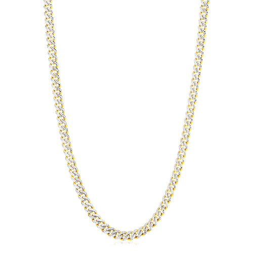 14KT Two-Tone Gold Miami Cuban Link Chain — 7mm