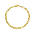 Rectangular Railroad Link in 14KT Yellow Gold
