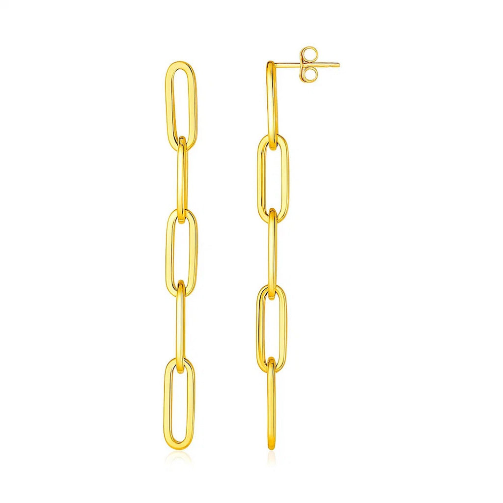 Five Link Paperclip Chain in 14K Yellow Gold