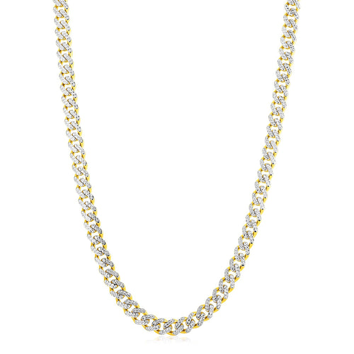 14KT Two-Tone Gold Miami Cuban Link Chain — 8mm