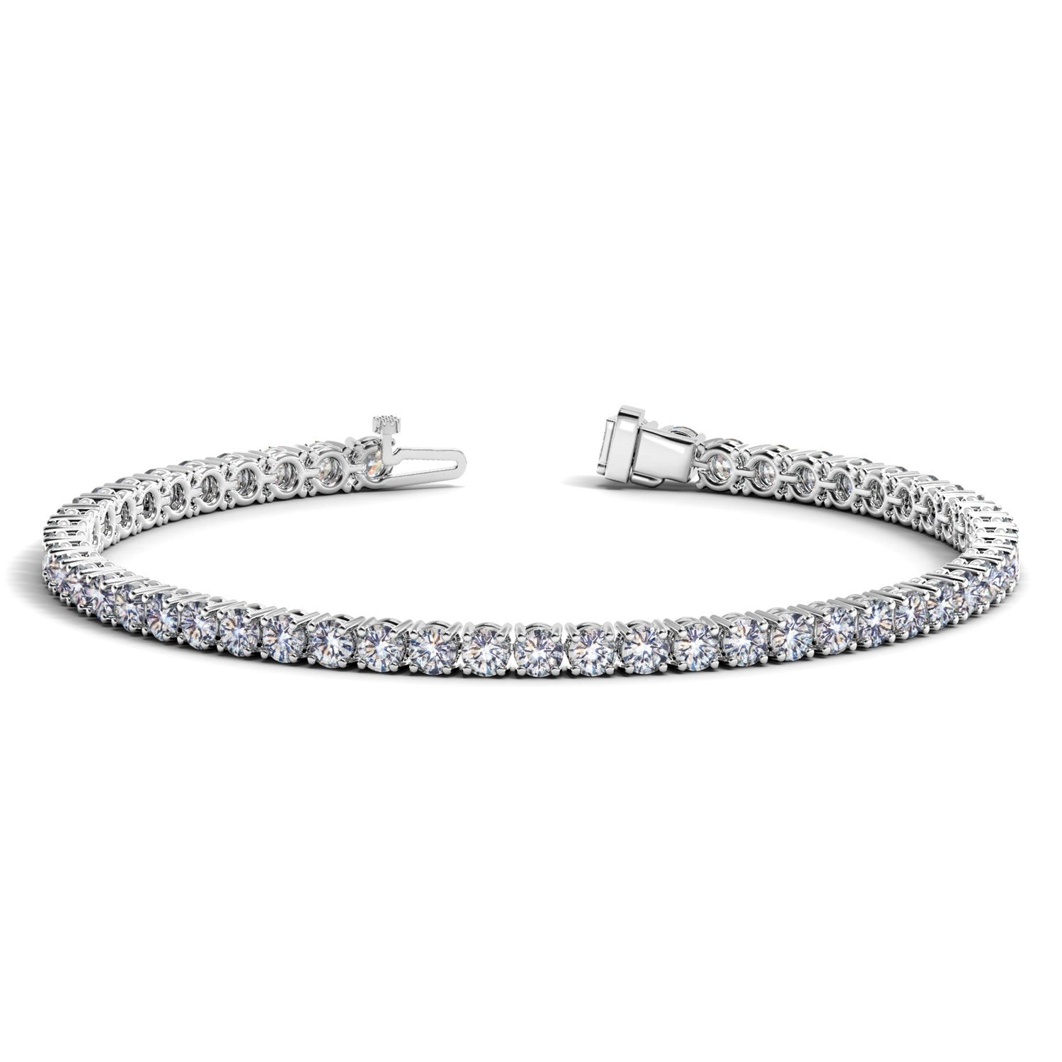 6 CTW Lab-Grown Diamond Tennis Bracelet — 14KT White Gold