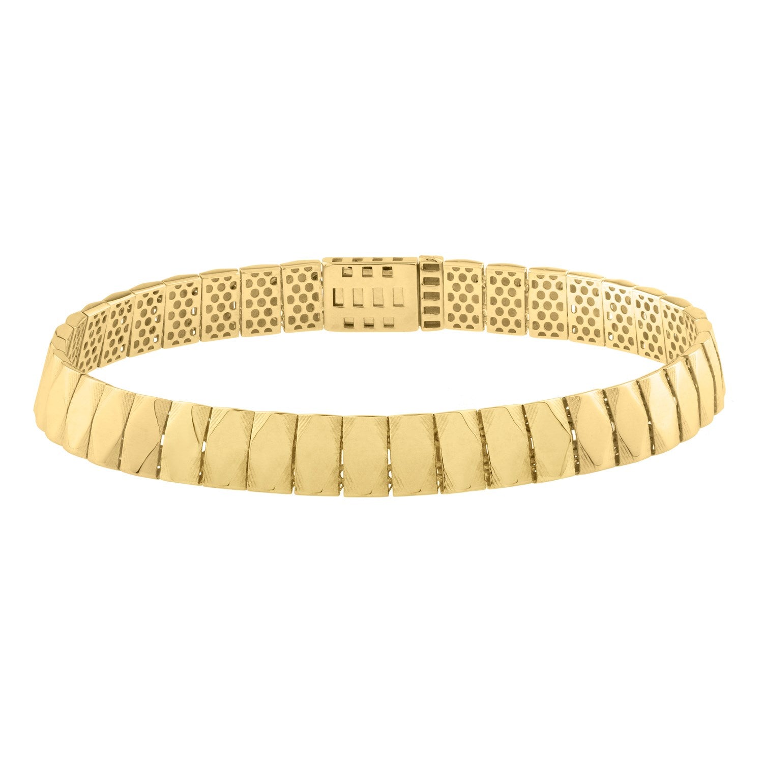 Geometric Tile in 14KT Yellow Gold
