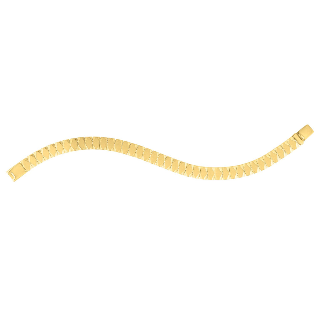 Geometric Tile in 14KT Yellow Gold