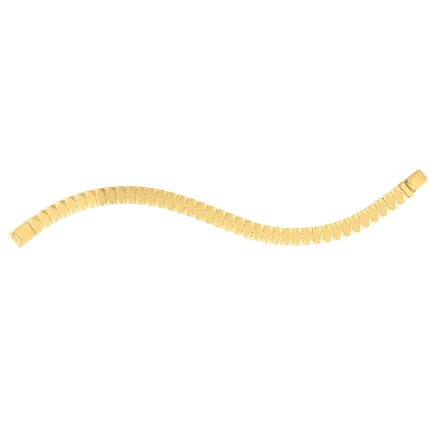 Geometric Tile in 14KT Yellow Gold