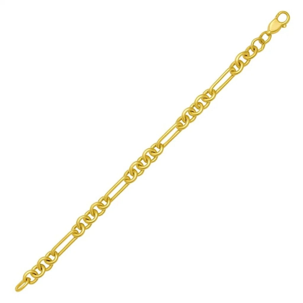 Five And One Paperclip Link Chain in 14KT Yellow Gold