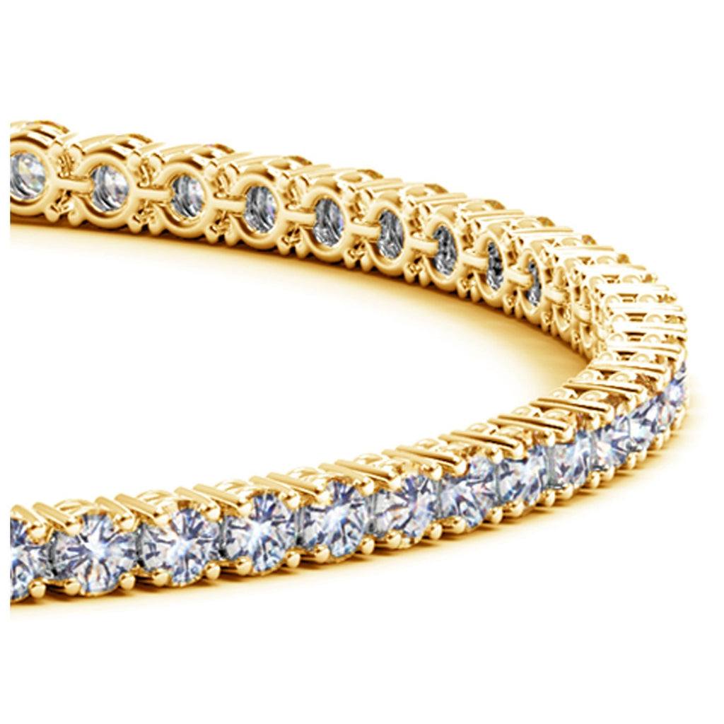 4 CTW Lab-Grown Diamond Tennis Bracelet — 14KT Yellow Gold