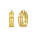 Double Sparkle Spring Hoops in 14K Yellow Gold