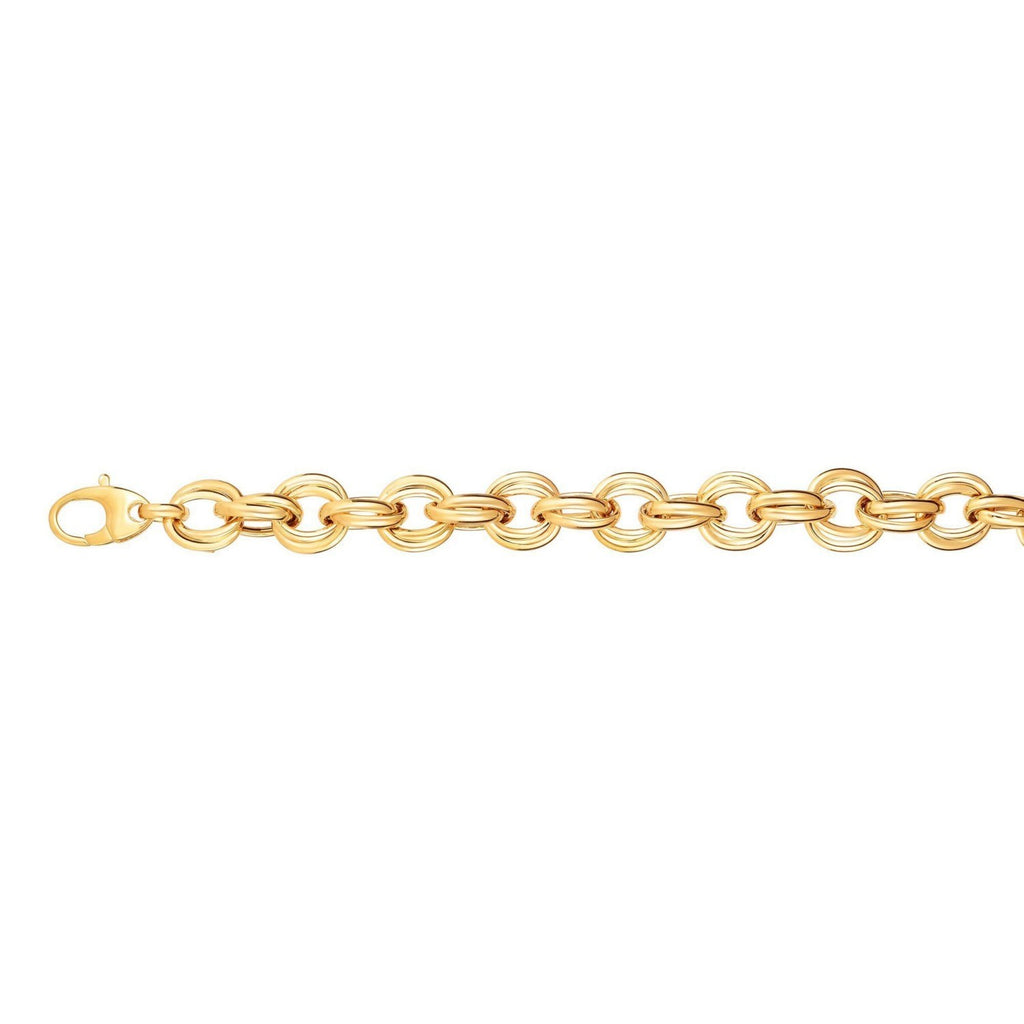 Twisted Double Link in 14KT Yellow Gold