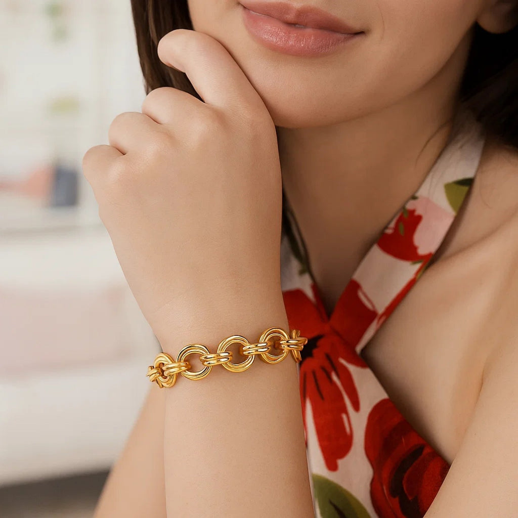 Twisted Double Link in 14KT Yellow Gold