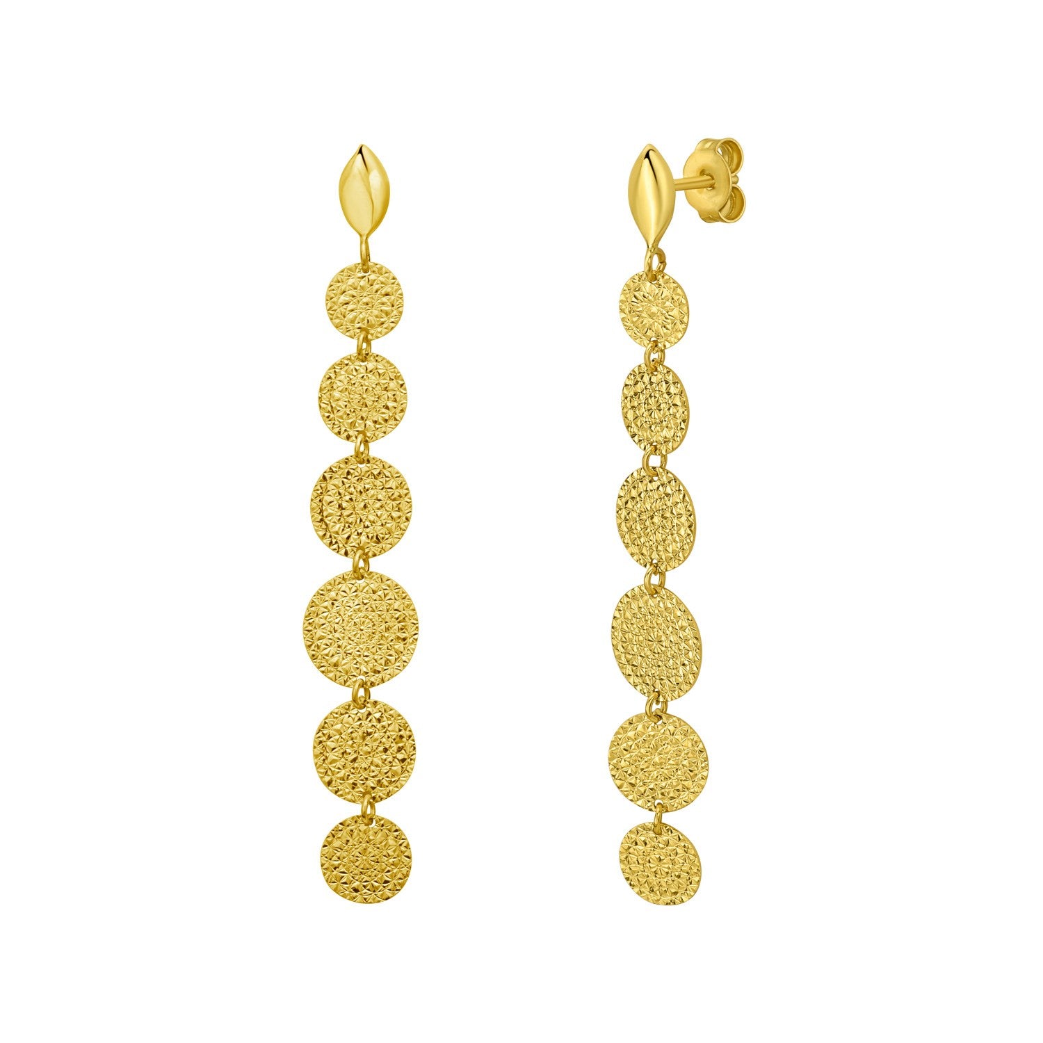 Hammered Pebble in 14K Yellow Gold