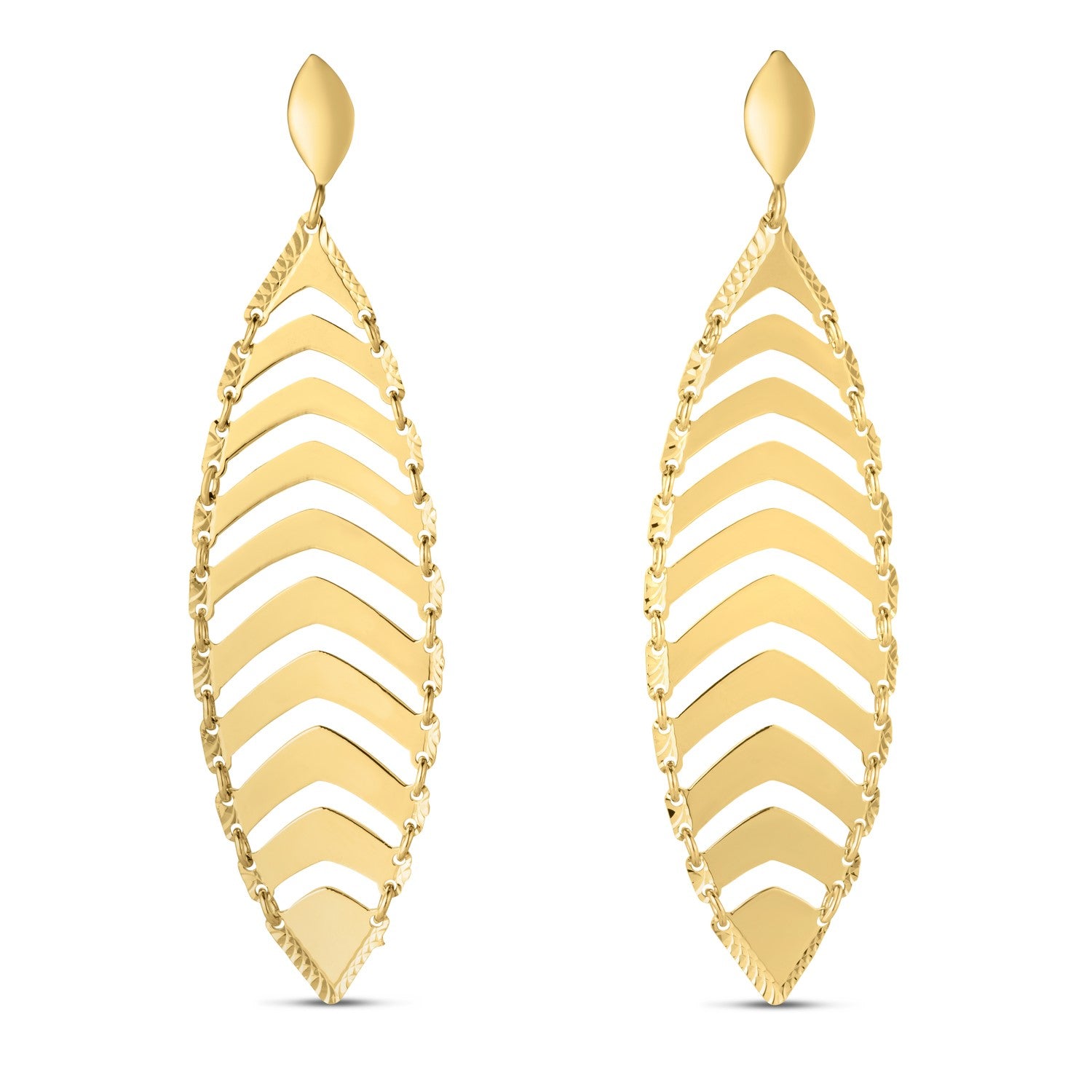Drop Leaf in 14K Yellow Gold