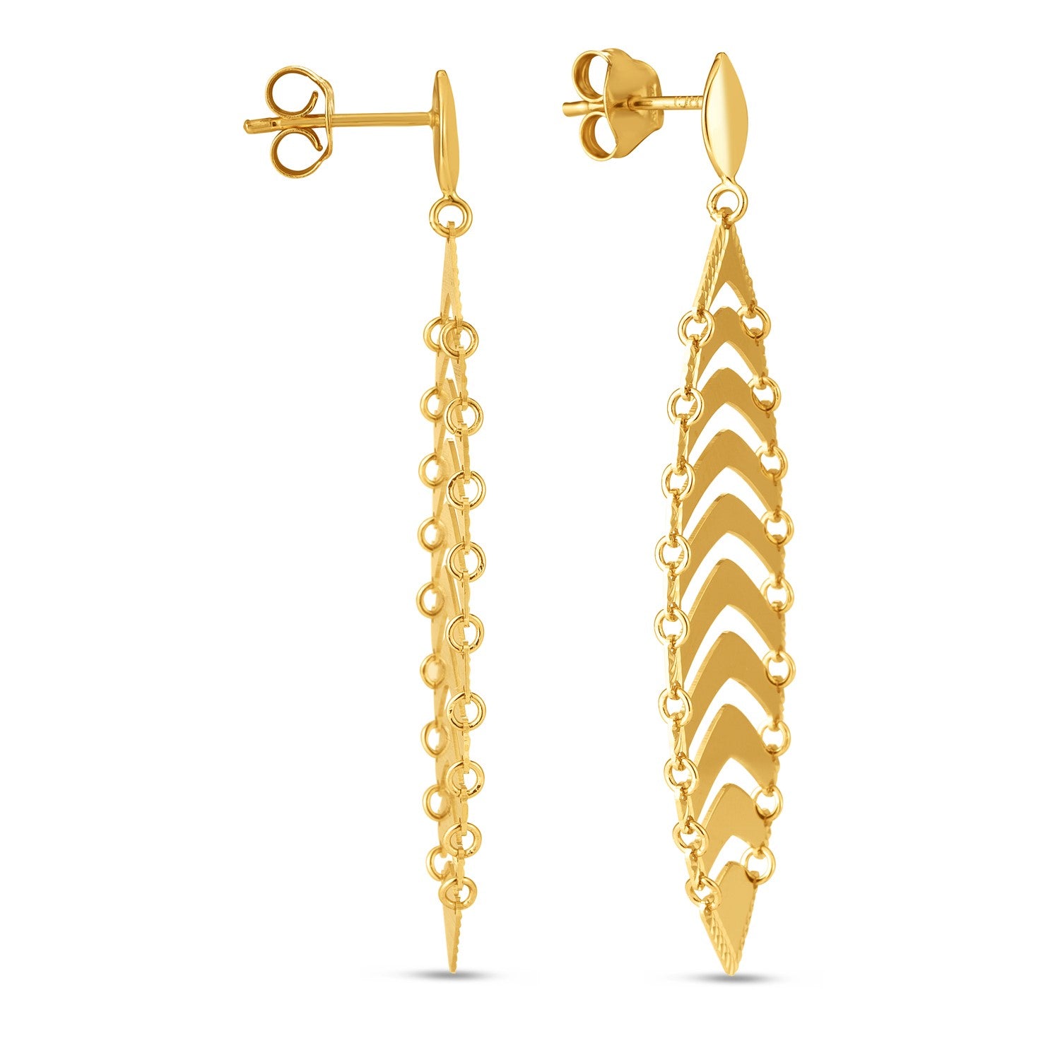 Drop Leaf in 14K Yellow Gold