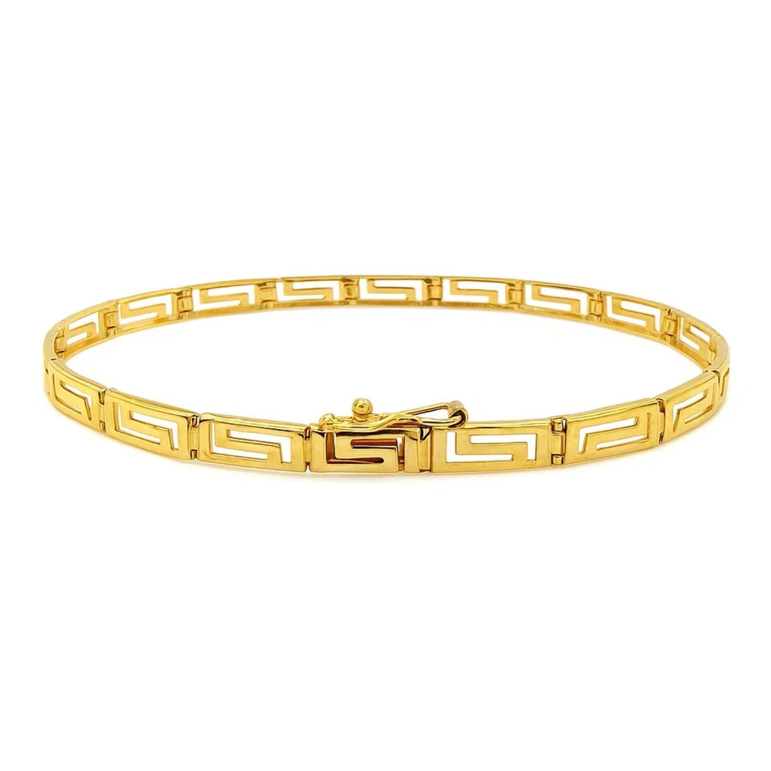 Greek Fret Design Fancy in 14KT Yellow Gold