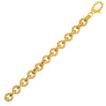 Textured Oval Link in 14KT Yellow Gold