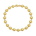 Polished Pebble Bead in 14KT Yellow Gold