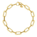 Diamante Paperclip Chain in 14KT Yellow Gold