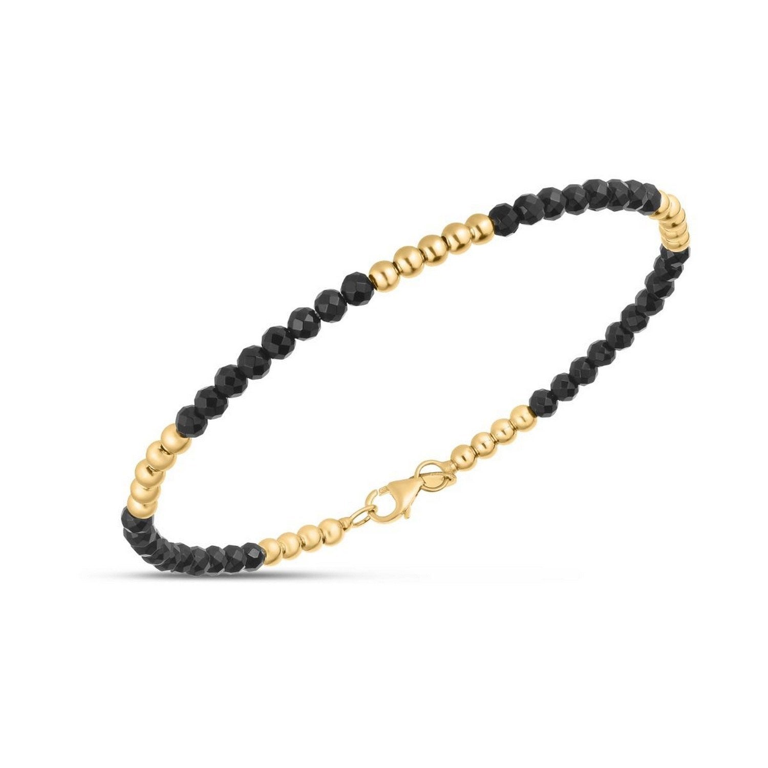 Onyx Pallina Bead in 14KT Yellow Gold