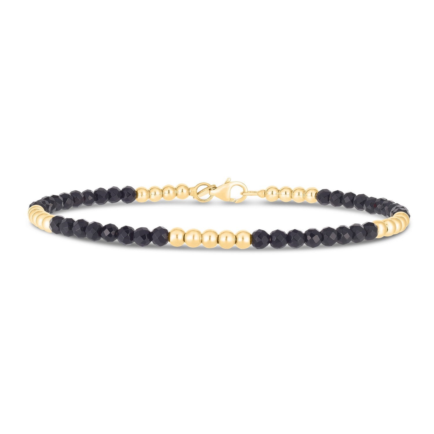 Onyx Pallina Bead in 14KT Yellow Gold