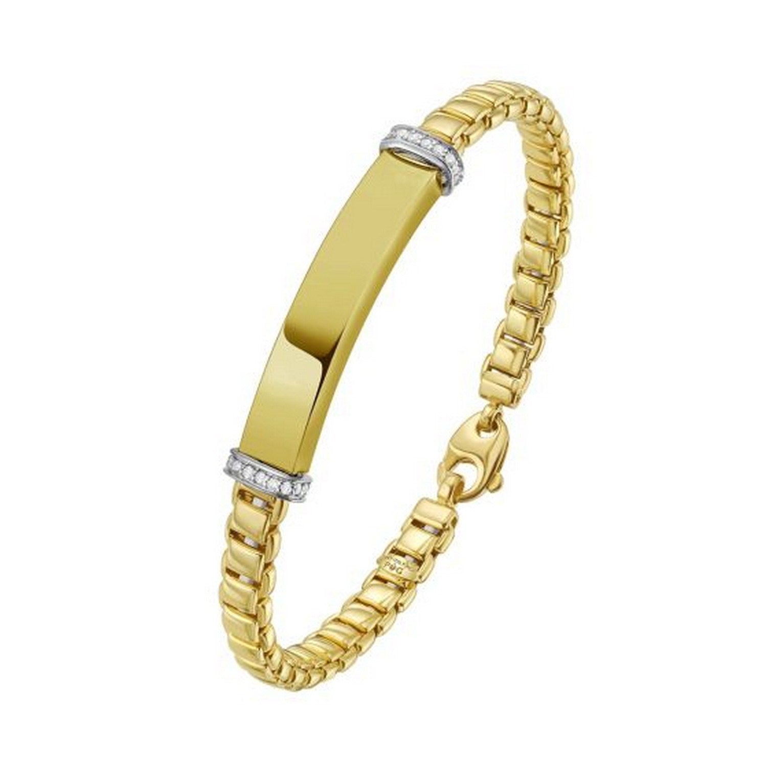 Venetian Link Diamond Bar in 14KT Yellow Gold