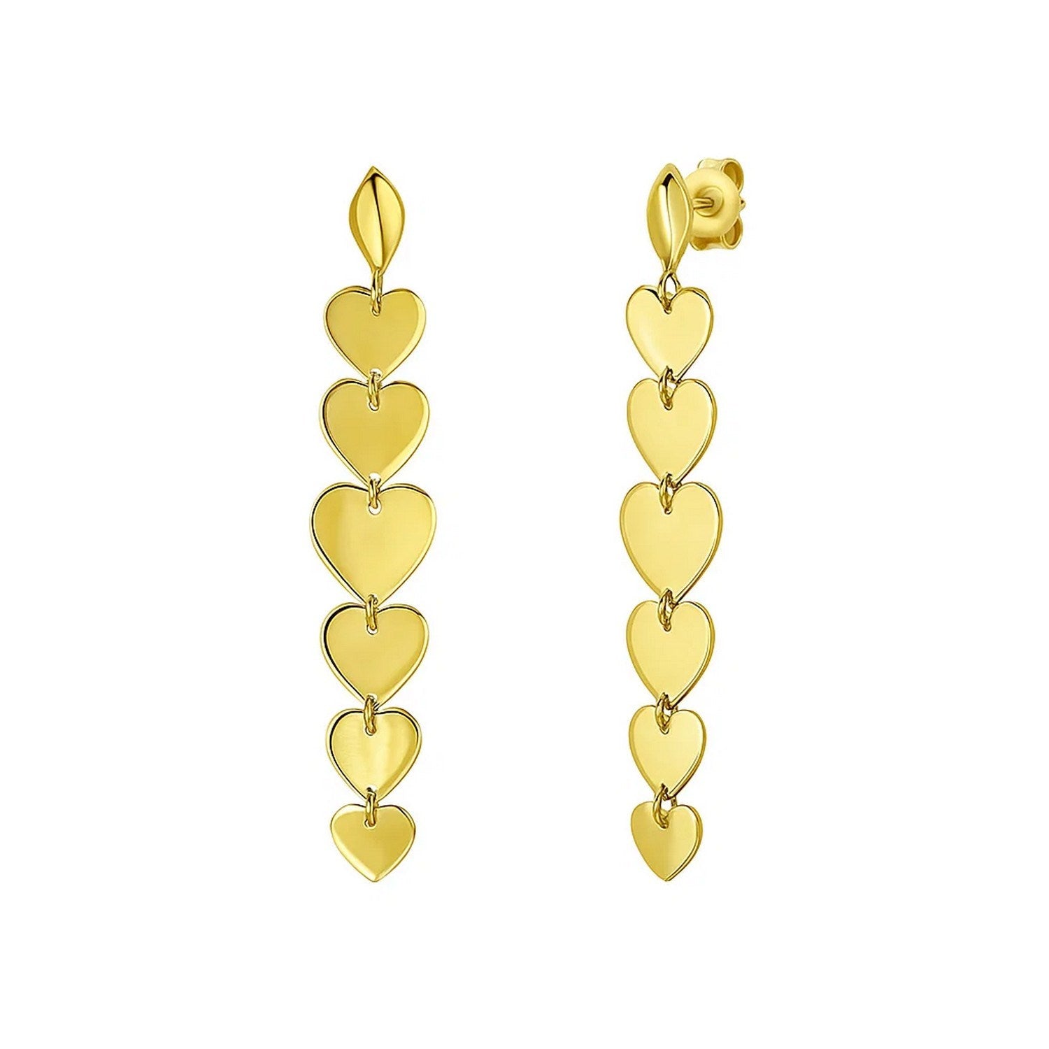 Heart Drop in 14K Yellow Gold