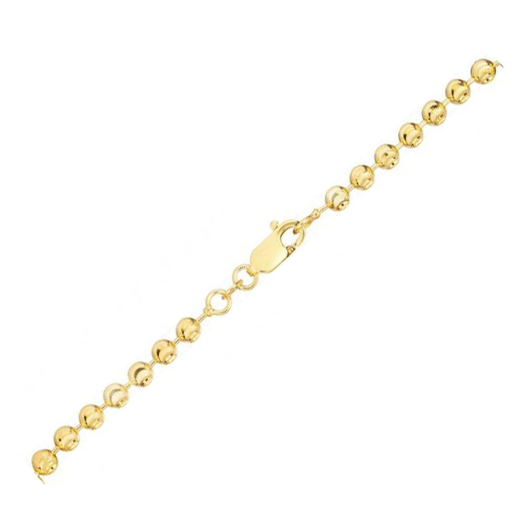Moon Cut Bead Chain in 14KT Yellow Gold