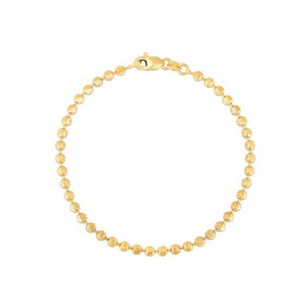 Moon Cut Bead Chain in 14KT Yellow Gold