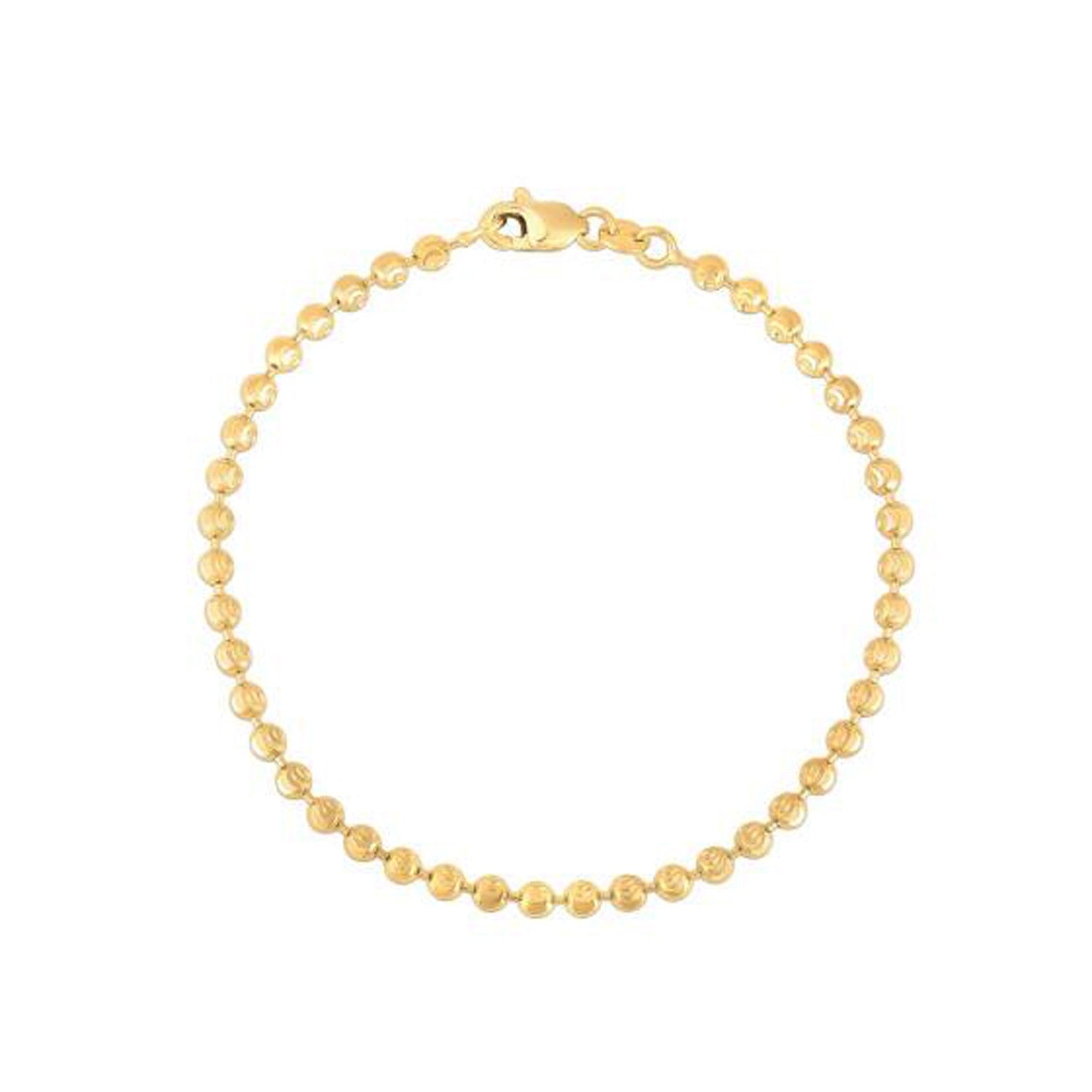 Moon Cut Bead Chain in 14KT Yellow Gold
