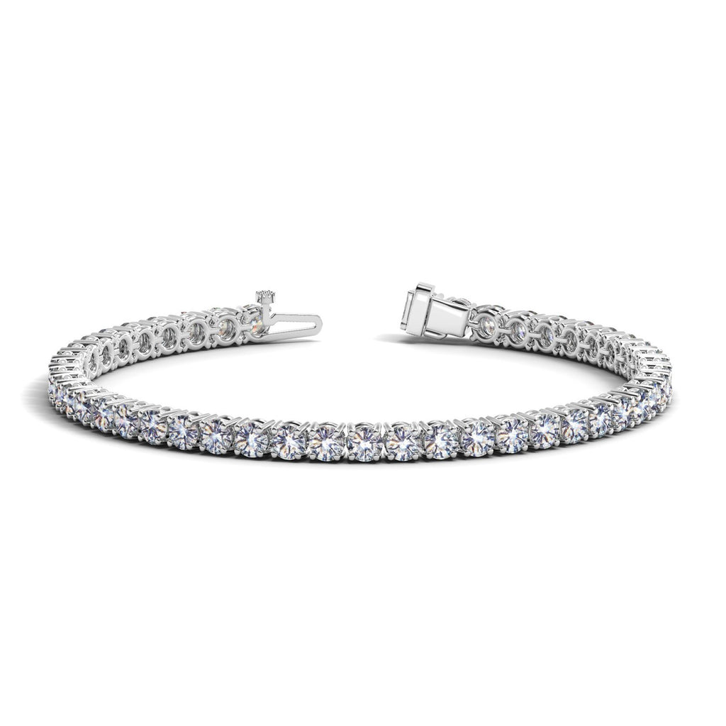 8 CTW Lab-Grown Diamond Tennis Bracelet — 14KT White Gold