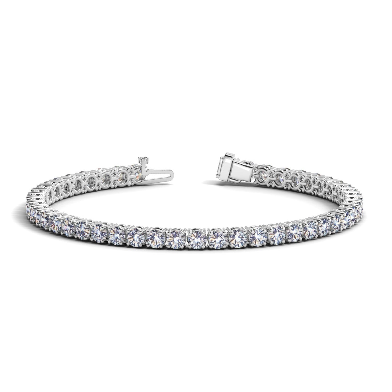 8 CTW Lab-Grown Diamond Tennis Bracelet — 14KT White Gold