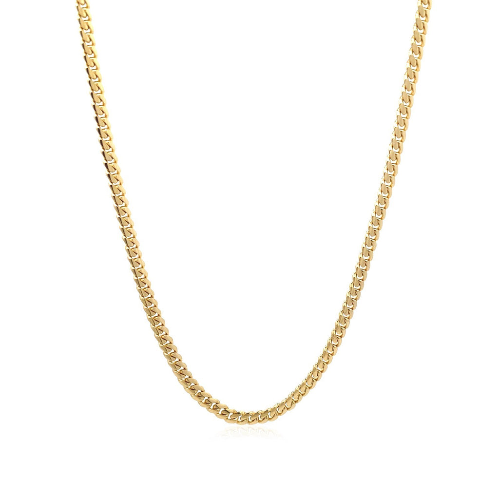 10KT Yellow Gold Miami Cuban Link Chain — Slim — 3mm