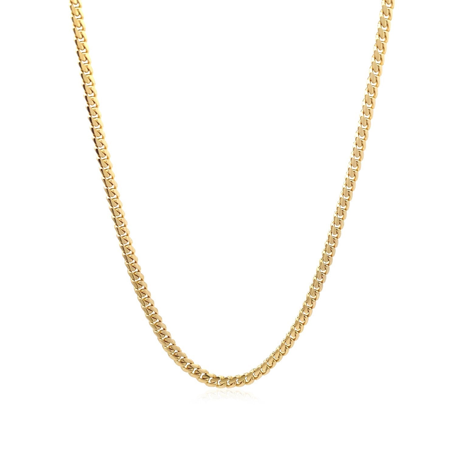 10KT Yellow Gold Miami Cuban Link Chain — Slim — 3mm