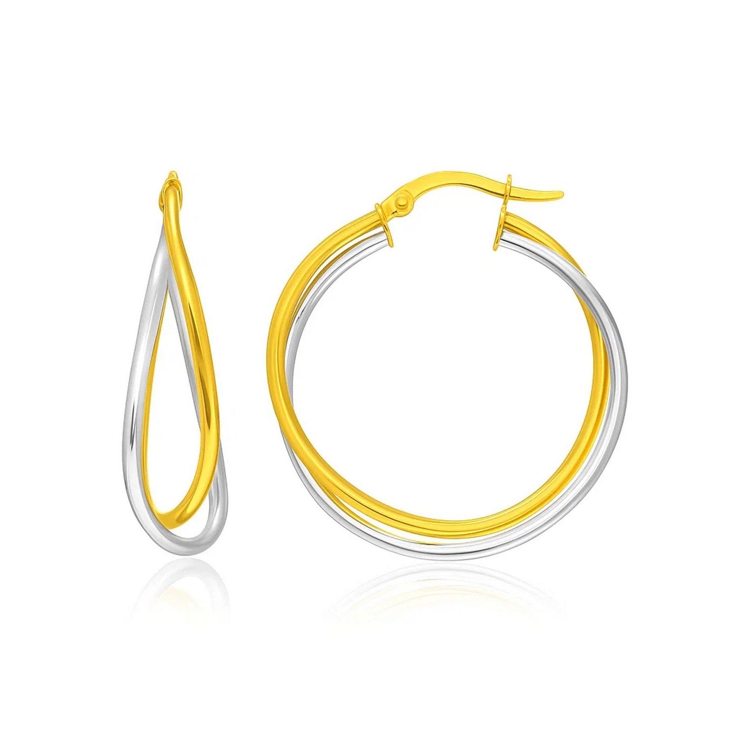 Interlaced Double Row in 14K Two-Tone Gold