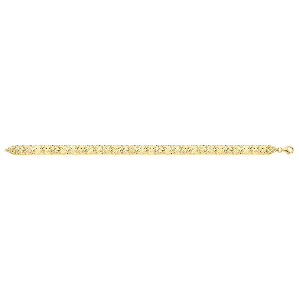 Diamond Cut Square Link in 10KT Yellow Gold