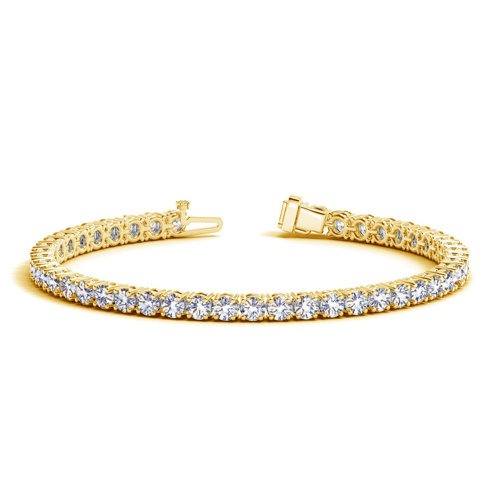 8 CTW Lab-Grown Diamond Tennis Bracelet — 14KT Yellow Gold