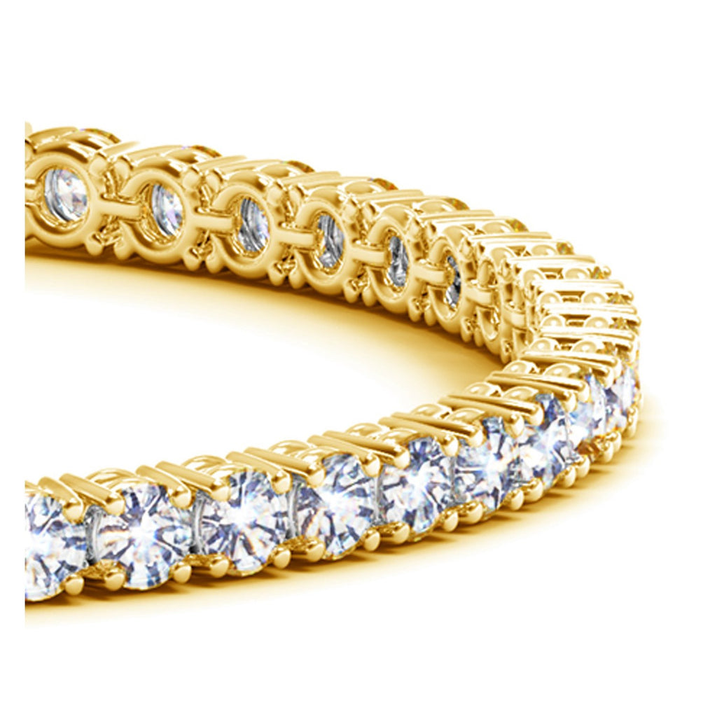 8 CTW Lab-Grown Diamond Tennis Bracelet — 14KT Yellow Gold