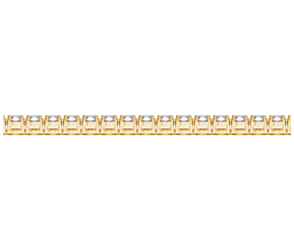 8 CTW Lab-Grown Diamond Tennis Bracelet — 14KT Yellow Gold