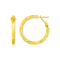 Petite Twisted Round Hoop in 14K Yellow Gold