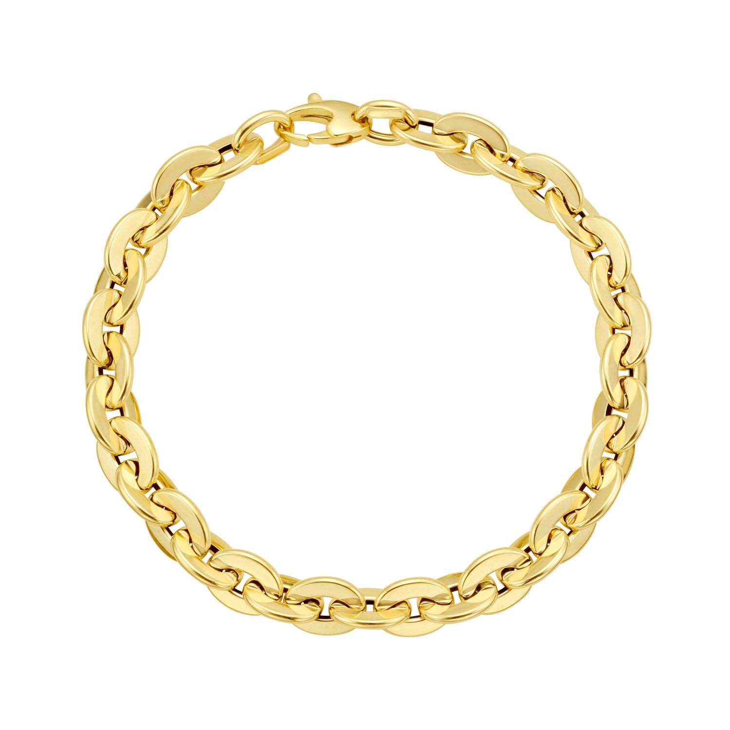 Mirror Rolo Link Chain in 14KT Yellow Gold
