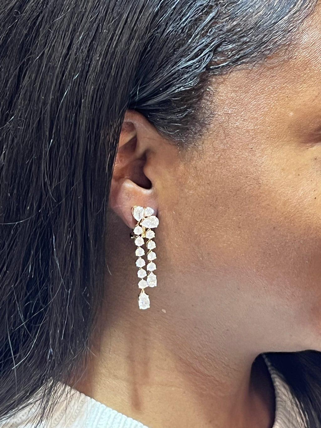 14K Yellow 9 1/2 CTW Lab-Grown Diamond Dangle Earrings