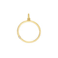 Open Circle Pendant with 1pt Diamond