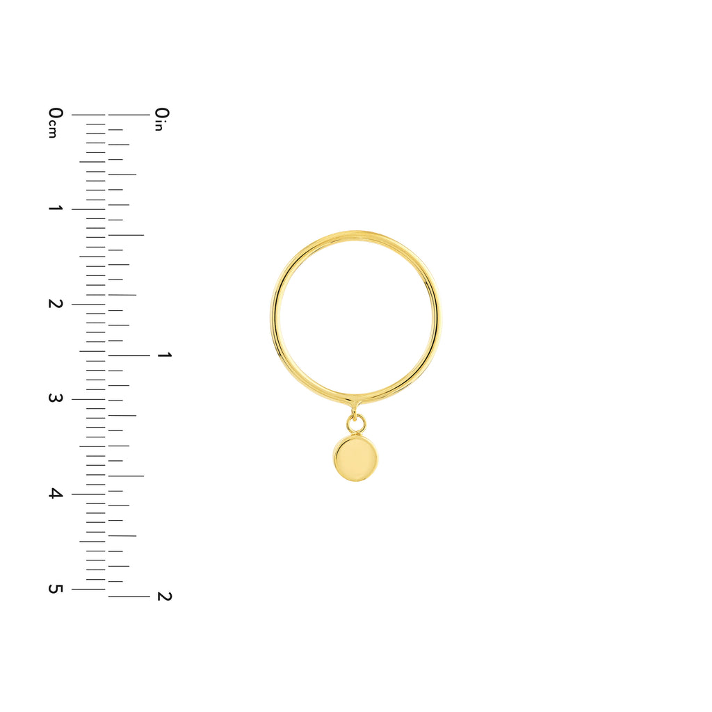 Dangle Disc Wire Ring — ALT2