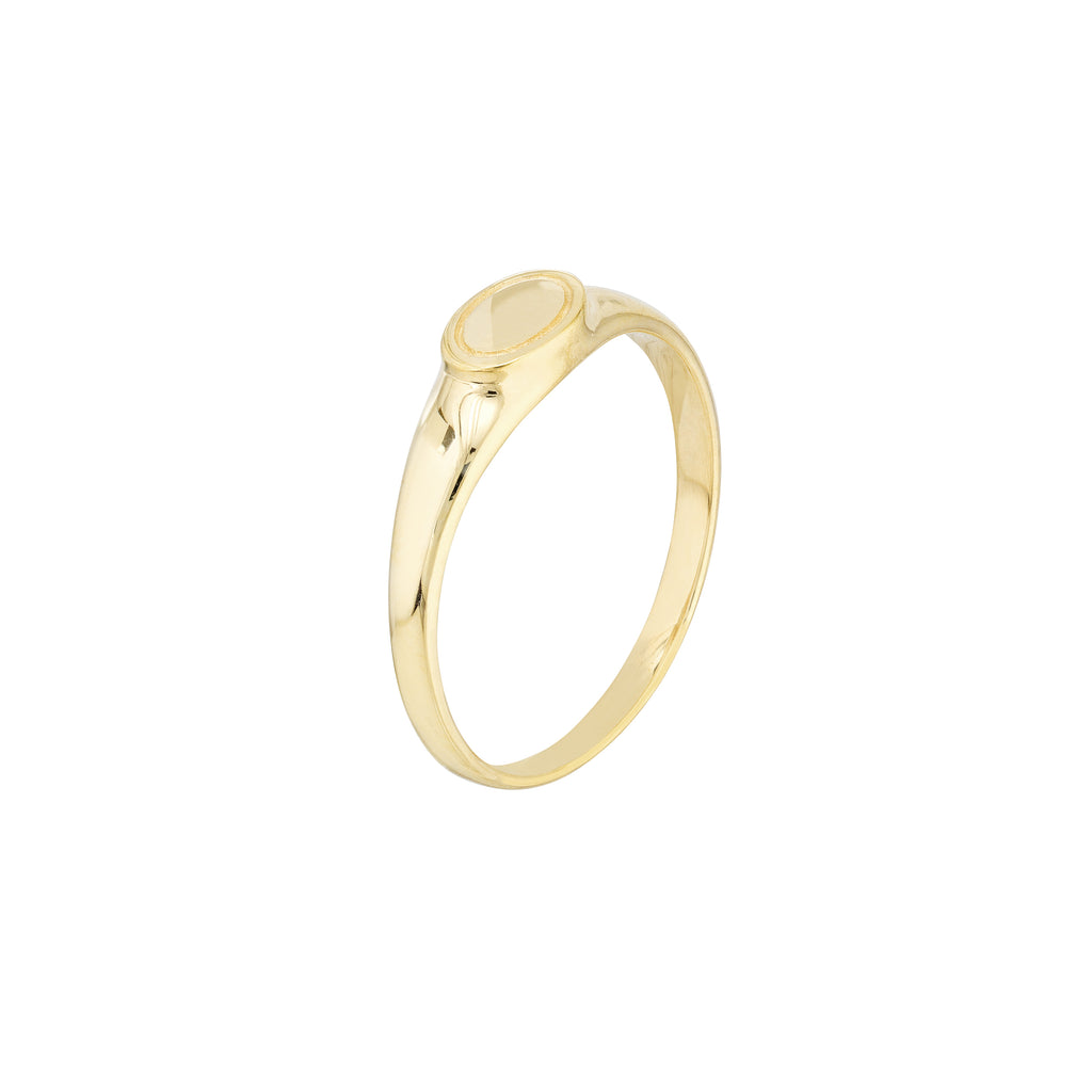 Engravable Mini Oval Signet Ring — ALT1