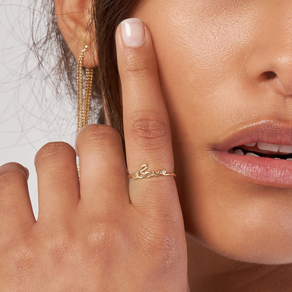 Cursive Love Ring — MOD1