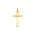Diamond-Cut Tapered Cross Pendant