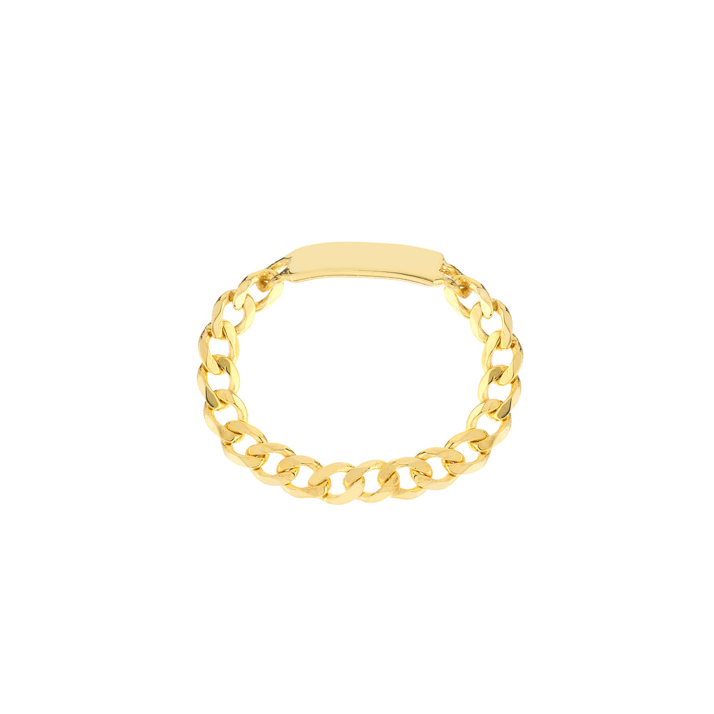 Mini ID Plate Curb Chain Ring — ALT1
